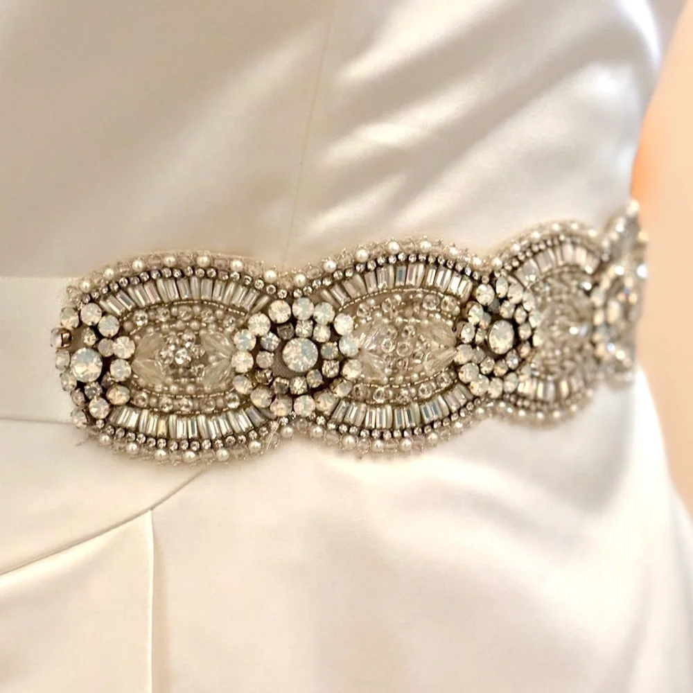 100% Genuine Swarovski Crystal Bridal Belt